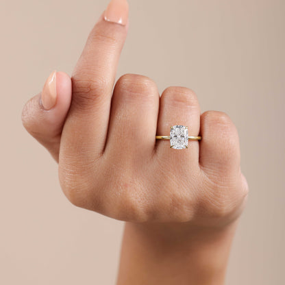 1.0 CT Oval Lab Grown Diamond Solitaire Engagement Ring
