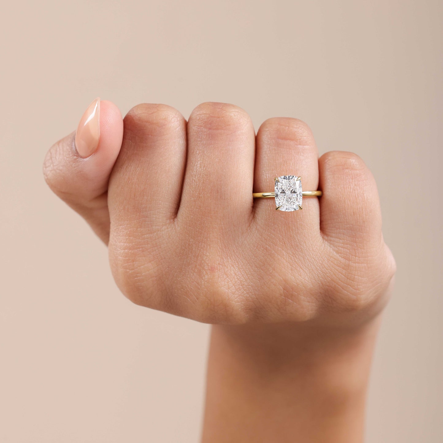 1.0 CT Oval Lab Grown Diamond Solitaire Engagement Ring