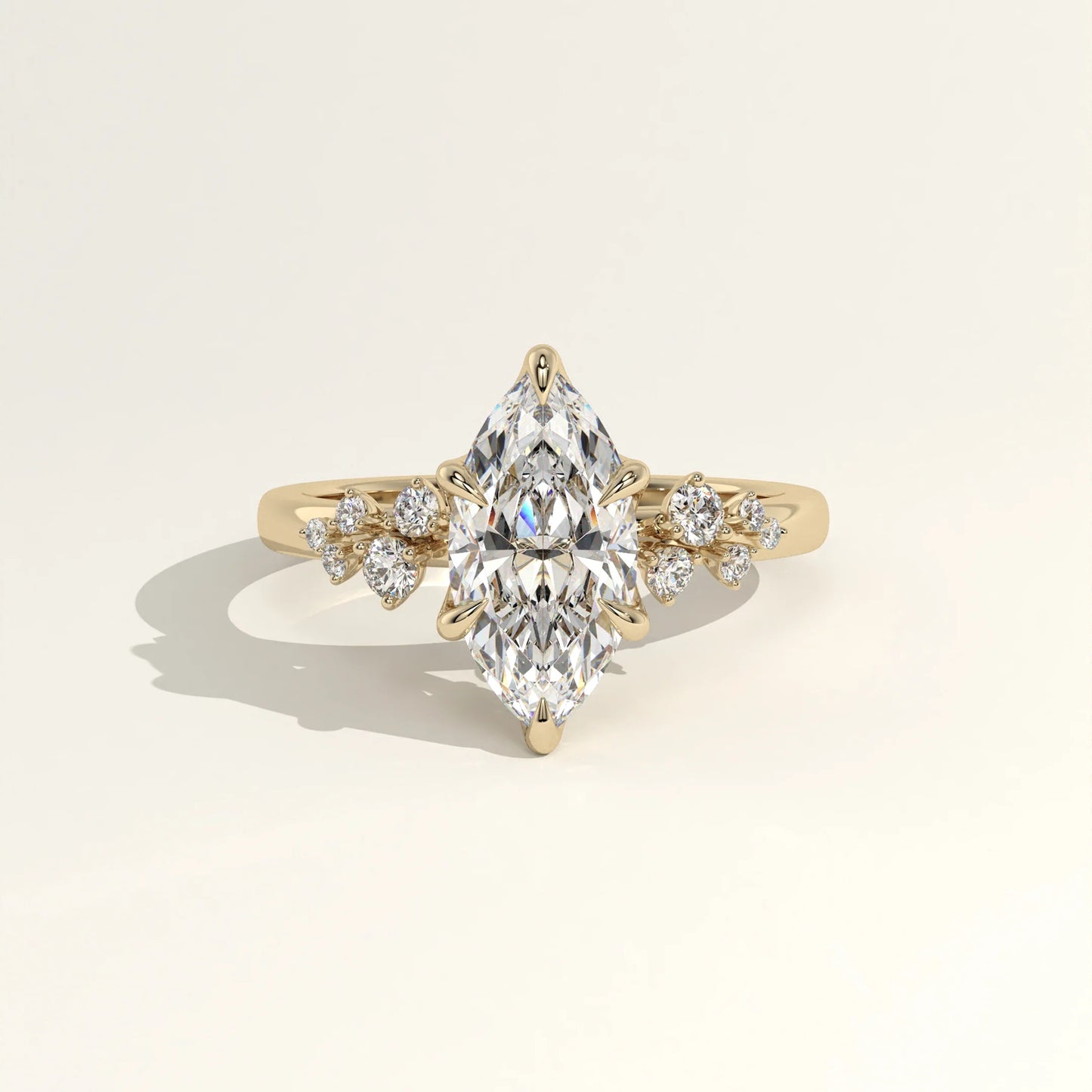 The Keeya – Marquise Cluster Halo Engagement Ring